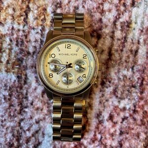 Michael Kors Midsized Chronograph Gold-tone Unisex Watch